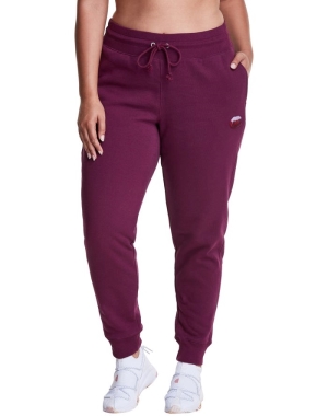 Champion Plus Reverse Weave Ombre Chenille Logo Kadın Pantolon Koyu Mor | IA4962035