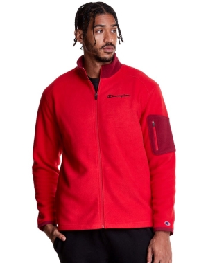 Champion Polar Fleece Full Zip Erkek Eşofman Altı Kırmızı | BD5834719