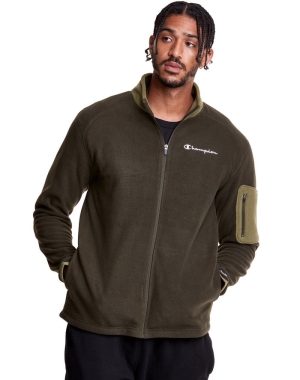 Champion Polar Fleece Full Zip Erkek Eşofman Altı Koyu Yeşil | TL8135204