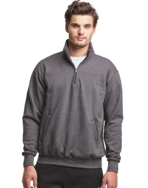 Champion Powerblend Fleece 1/4 Zip With Pockets Erkek Tişörtü Koyu Gri | NB6273490