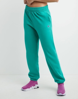 Champion Powerblend Fleece Boyfriend Kadın Pantolon Turkuaz | HZ4638790