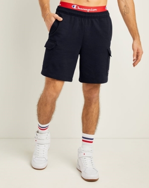 Champion Powerblend Fleece Cargo Erkek Şort Lacivert | IP3705249