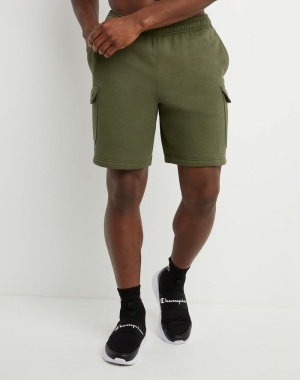 Champion Powerblend Fleece Cargo Erkek Şort Yeşil | SQ0965321