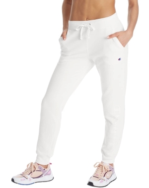 Champion Powerblend Fleece Kadın Pantolon Beyaz | ZP7508234