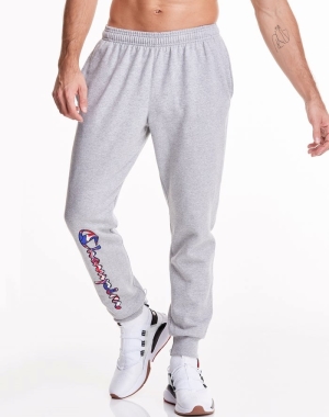 Champion Powerblend Fleece Liquid Filled Script Logo Erkek Eşofman Altı Gri | CW2594106