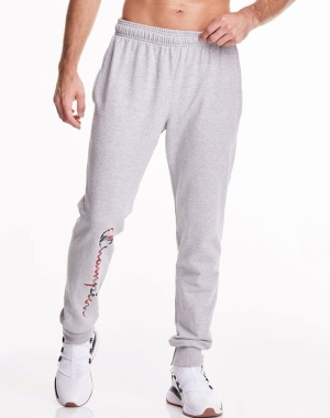 Champion Powerblend Fleece Liquid Filled Script Erkek Eşofman Altı Gri | VR0721359