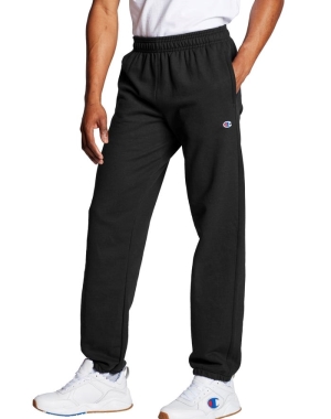 Champion Powerblend Fleece Relaxed Bottom Erkek Şort Siyah | DZ8415762