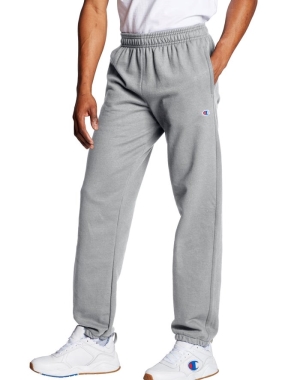Champion Powerblend Fleece Relaxed Bottom Erkek Şort Gri | SB6352749