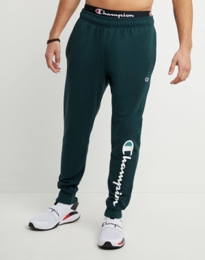 Champion Powerblend Fleece Script Logo Erkek Eşofman Altı Yeşil | CN9762143