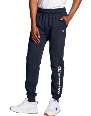 Champion Powerblend Fleece Script Logo Erkek Eşofman Altı Lacivert | IF4068237