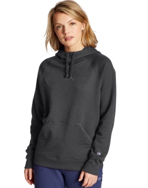 Champion Powerblend Kadın Kapüşonlu Sweatshirt Koyu Gri | NF6842905