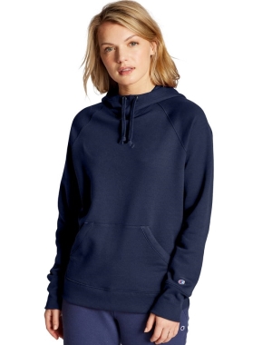 Champion Powerblend Kadın Kapüşonlu Sweatshirt Lacivert | WZ3976215