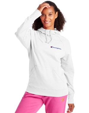Champion Powerblend Script Logo Kadın Ceket Beyaz | KM3760148