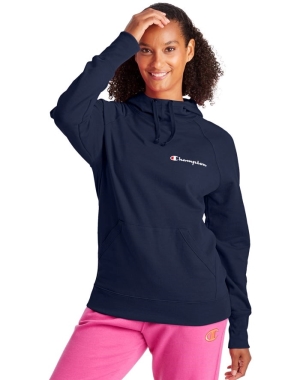 Champion Powerblend Script Logo Kadın Ceket Lacivert | UM0837261