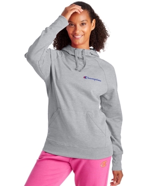 Champion Powerblend Script Logo Kadın Ceket Gri | WG3861205