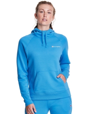 Champion Powerblend Script Logo Kadın Ceket Mavi | YA9063852