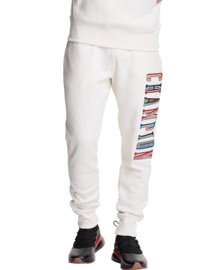 Champion Reverse Weave Applique Logo Erkek Eşofman Altı Beyaz | KX6381094