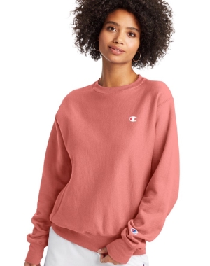Champion Reverse Weave Boyfriend Crew Kadın Tişört Mercan | IE4012875