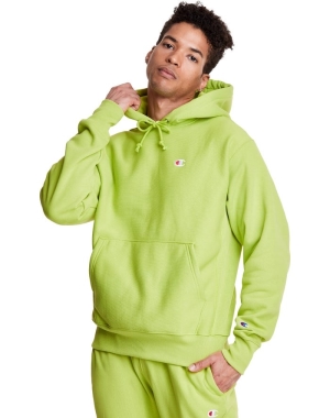 Champion Reverse Weave C Logo Erkek Kapüşonlu Sweatshirt Yeşil | RA2647830