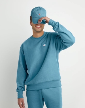 Champion Reverse Weave Crew Erkek Tişörtü Mavi | AH5687091