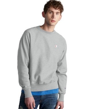 Champion Reverse Weave Crew Erkek Tişörtü Gri | BA5624937
