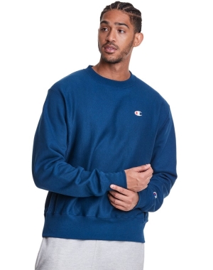 Champion Reverse Weave Crew Erkek Tişörtü Mavi | DP0513926