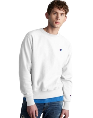 Champion Reverse Weave Crew Erkek Tişörtü Beyaz | KF2735968