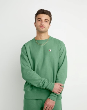 Champion Reverse Weave Crew Erkek Tişörtü Yeşil | TP2143679