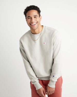 Champion Reverse Weave Crew Erkek Tişörtü Gri | YK3817209