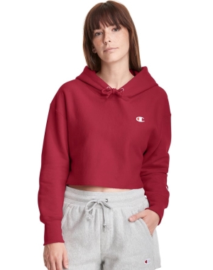 Champion Reverse Weave Cropped Cut-Off C Logo Kadın Eşofman Altı Koyu Kırmızı | AC0356721