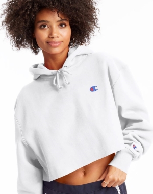 Champion Reverse Weave Cropped Cut-Off C Logo Kadın Eşofman Altı Beyaz | OJ3457980