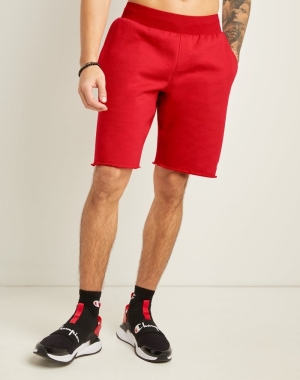 Champion Reverse Weave Cut-Off Erkek Şort Kırmızı | FA7194826