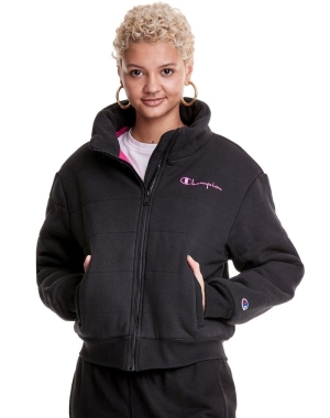Champion Reverse Weave Kapitone Puffer Kadın Eşofman Altı Siyah | LN4912865