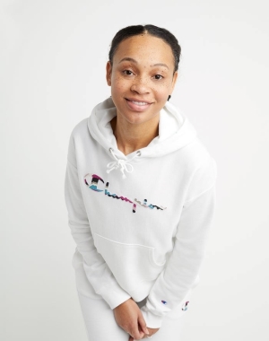 Champion Reverse Weave Pullover Groovy Graphics Kadın Eşofman Altı Beyaz | KR1627384