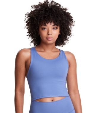 Champion Soft Touch Crop Kadın Tişört Mavi | EN5038476