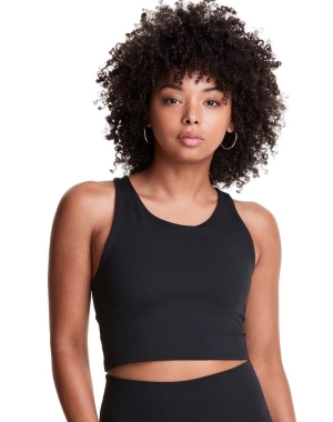 Champion Soft Touch Crop Kadın Tişört Siyah | PI7941382