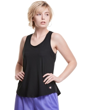 Champion Soft Touch Cutout Kadın Tişört Siyah | ND2017539