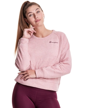 Champion Soft Touch Double Knit Camo Crew Kadın Tişört Pembe | LD1023956