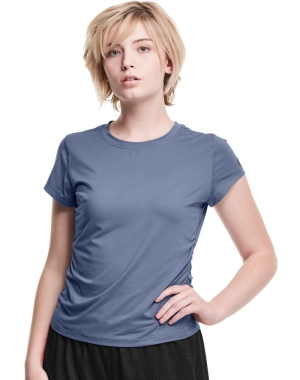 Champion Soft Touch Ruched Side Kadın Tişört Mavi | PN8023167