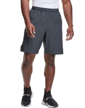 Champion Spor Print Erkek Şort Koyu Gri | AC4109752