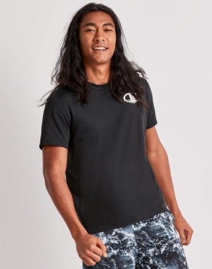 Champion Spor Ripple Effect Erkek Tişört Siyah | LA1457629