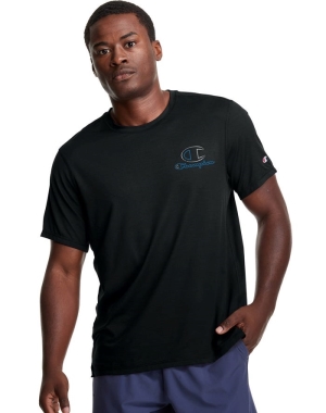 Champion Tee Outline Logo Erkek Tişört Siyah | RJ1506847
