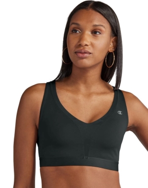 Champion The Absolute Shape V-Neck Kadın Spor Sütyeni Siyah | IJ4306278