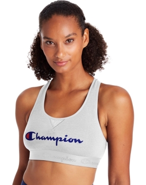 Champion The Authentic Script Logo Kadın Spor Sütyeni Beyaz | ZA5602893