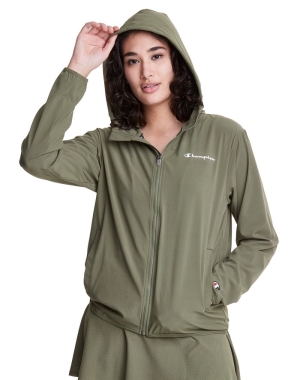 Champion Woven Full-Zip Kadın Eşofman Altı Zeytin Yeşili | PE1853294